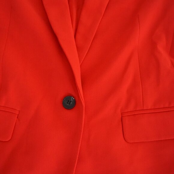 Dynamite Lorelei Salsa Red One Button Slim Blazer P/S NWT - Picture 7 of 11